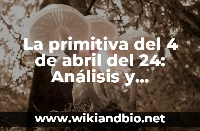 La primitiva del 4 de abril del 24: Análisis y Resultados