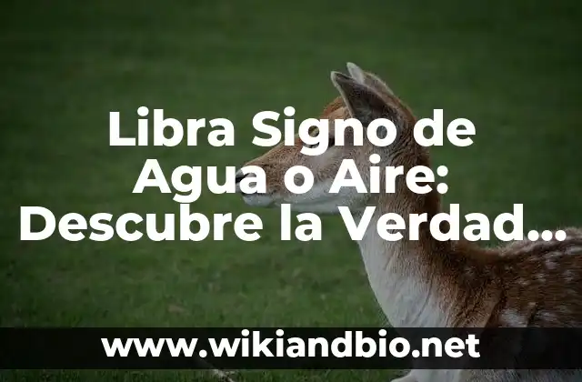 Libra Signo de Agua o Aire: Descubre la Verdad sobre este Signo Zodiacal