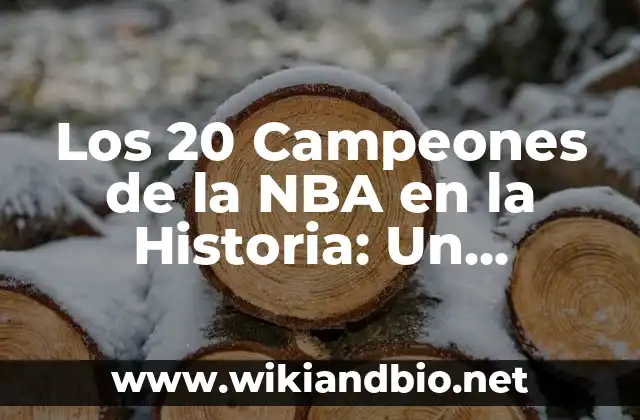 Los 20 Campeones de la NBA en la Historia: Un Recorrido por la Gloria
