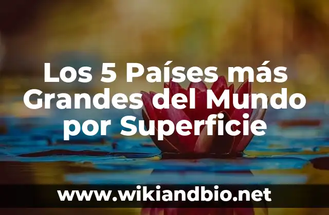 Los 5 Países más Grandes del Mundo por Superficie