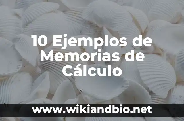 10 Ejemplos de Memorias de Cálculo