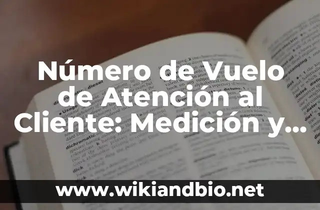 Número de Vuelo de Atención al Cliente: Medición y Mejora