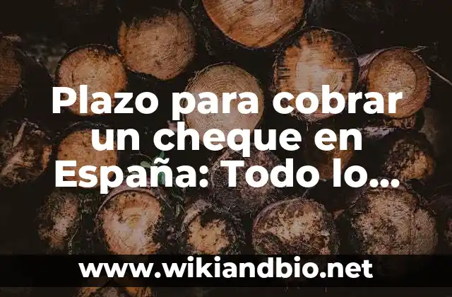 Plazo para cobrar un cheque en España: Todo lo que necesitas saber