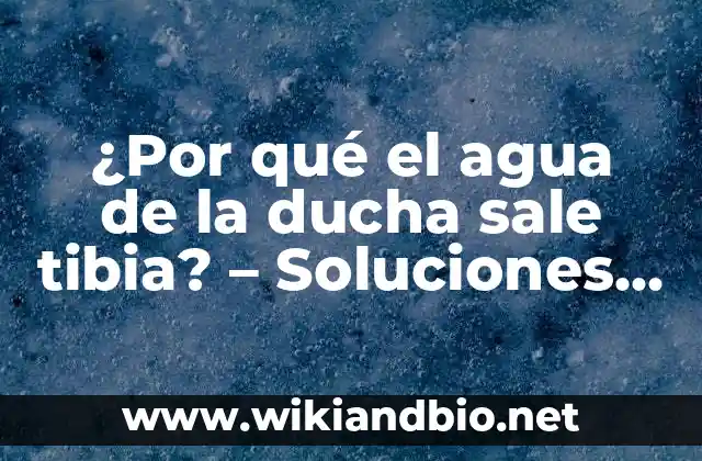 ¿Por qué el agua de la ducha sale tibia? – Soluciones y causas