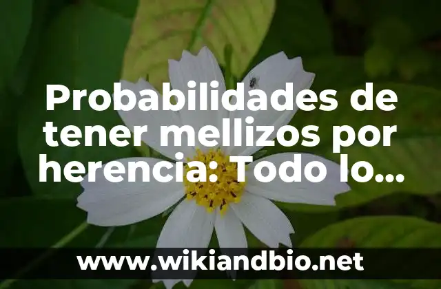 Probabilidades de tener mellizos por herencia: Todo lo que debes saber