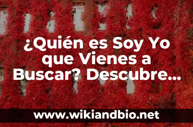 Orígenes de Soy Yo que Vienes a Buscar