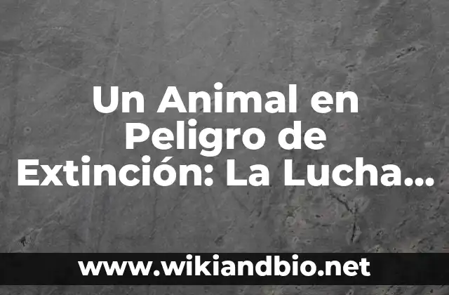 Un Animal en Peligro de Extinción: La Lucha por la Supervivencia