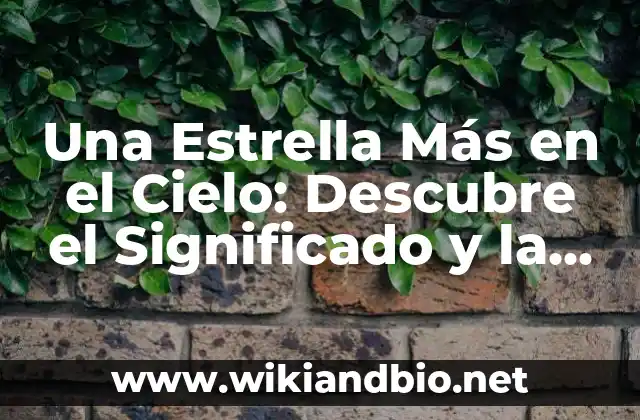 Una Estrella Más en el Cielo: Descubre el Significado y la Belleza de las Estrellas
