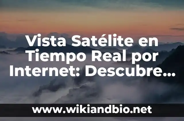 Vista Satélite en Tiempo Real por Internet: Descubre el Mundo desde tu Pantalla